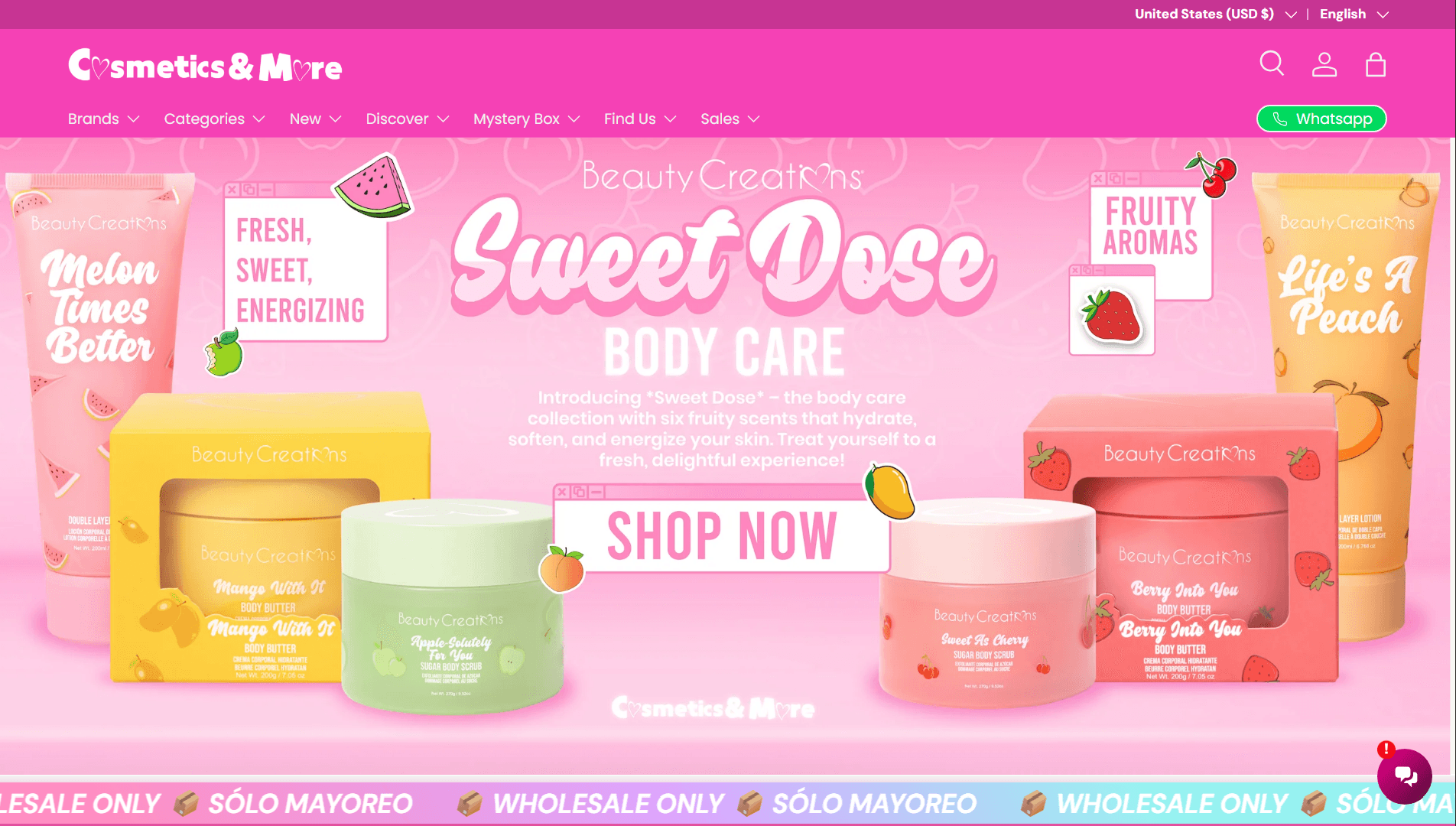 Cosmetics and More Desktop View